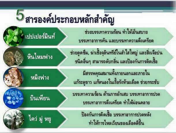 สารองค์ประกอบผ้าอนามัยสมุนไพร