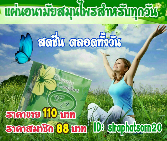 แผ่นอนามัยสมุนไพรแบบทุกวันแพค